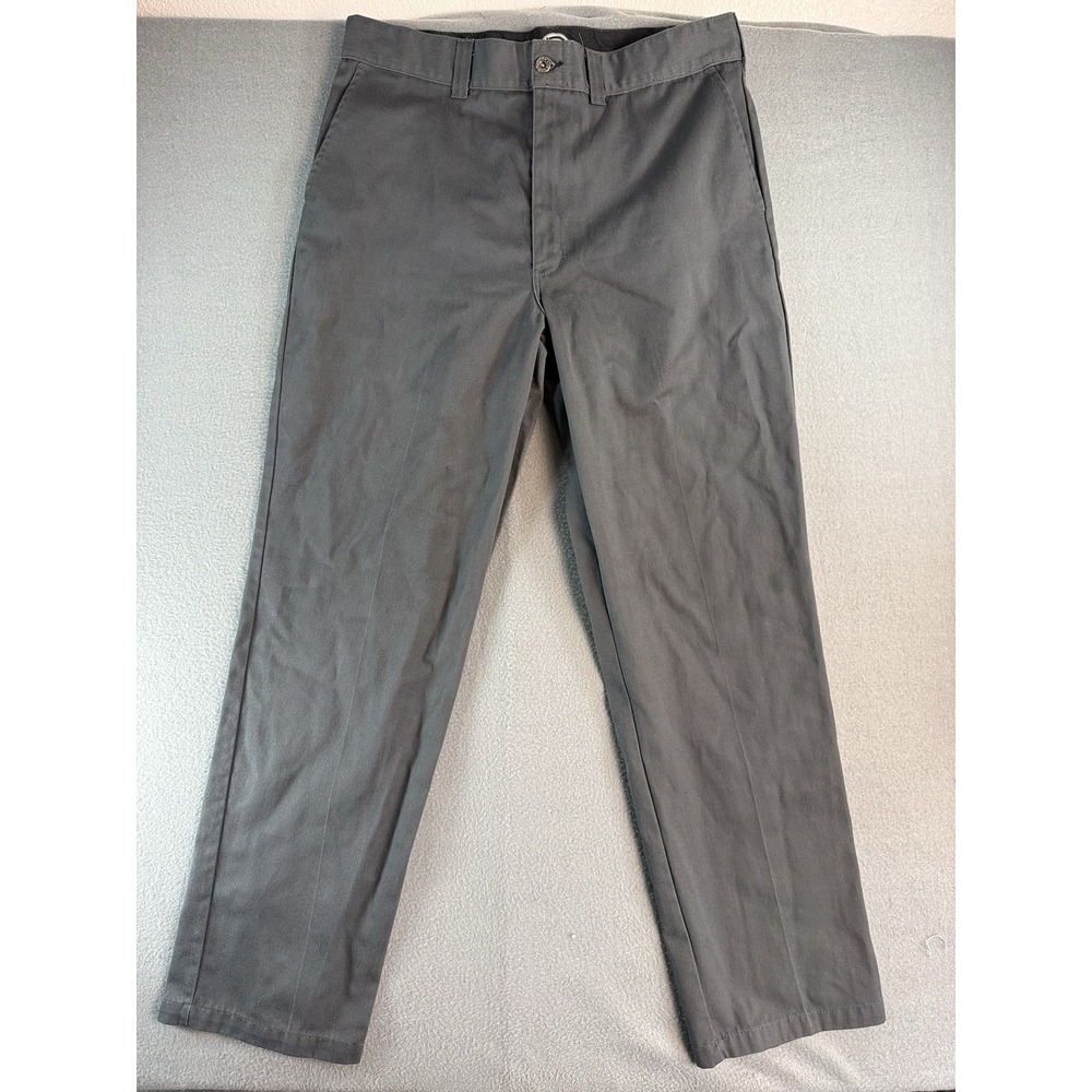 Dickies Skateboarding Pants Mens 35x32 Gray Regular Fit Canvas Chino Workwear